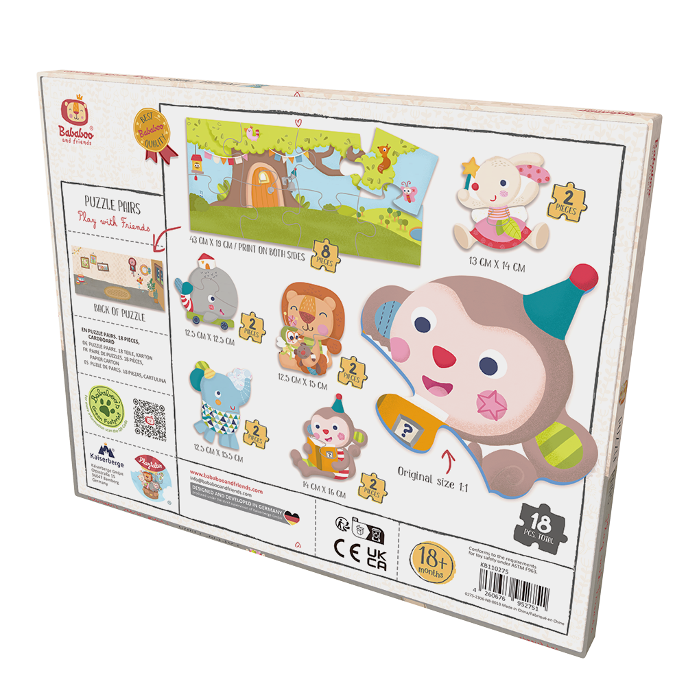 Play With Friends Puzzle Pairs packaging back