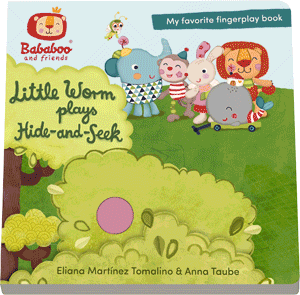 "Little Worm Plays Hide-and-Seek. Peekaboo!" Board Book (Promo)